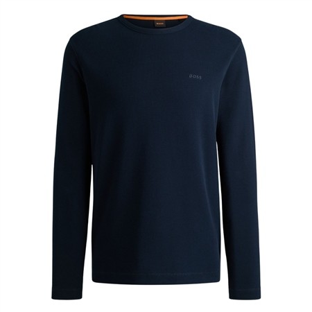 Boss Tempesto Long Sleeve Waffle T-shirt - Navy - L
