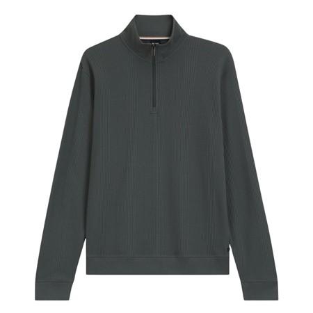 Boss Structure 1/4 Zip Cotton-blend Sweatshirt - Green - L