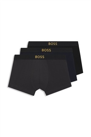Boss 3-pack Gold Logo Stretch-Cotton Trunks - Multi - XL