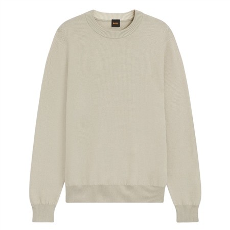 Boss Klapok Cotton-Blend Two-Tone Structure Sweater - Beige - XL