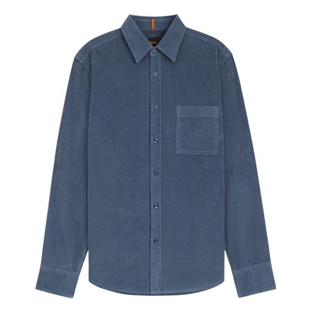 Boss Relegant Cotton Poplin Shirt - Blue - M