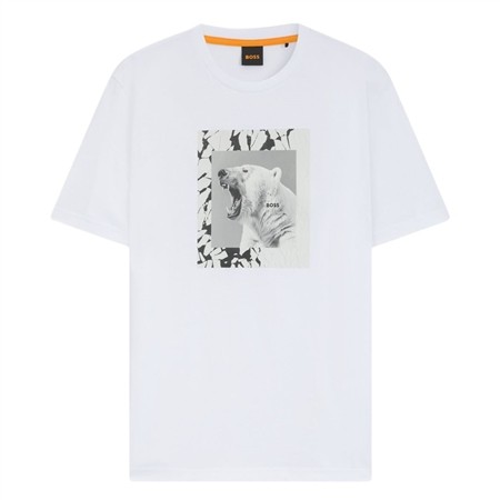 Boss Lupo Animal Print T-shirt - White - M