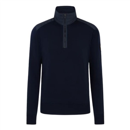 Belstaff Kilmington Quarter Zip Jumper Black - Black - XL