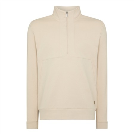 Remus Uomo Half-Zip Jersey Sweatshirt - Beige - L