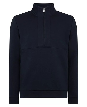 Remus Uomo Half-Zip Jersey Sweatshirt - Navy - L