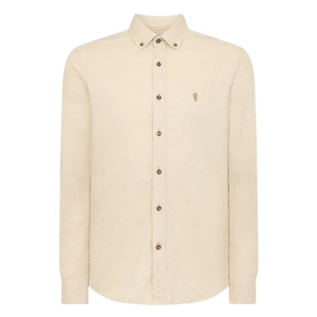 Remus Uomo Parker Tapered Fit Cotton Shirt - Beige - S