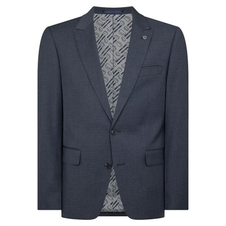 Remus Uomo Peppe Tapered Fit Linen-Blend Jacket - Navy - 42R