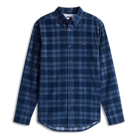 Tommy Jeans Regular Fit Check Cord Shirt - Blue - S