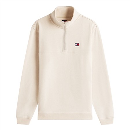 Tommy Jeans Tommy Badge Quarter-Zip Jumper - White - L
