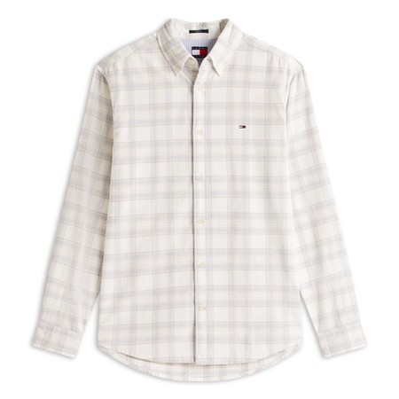 Tommy Jeans Regular Fit Check Cord Shirt - Beige - M