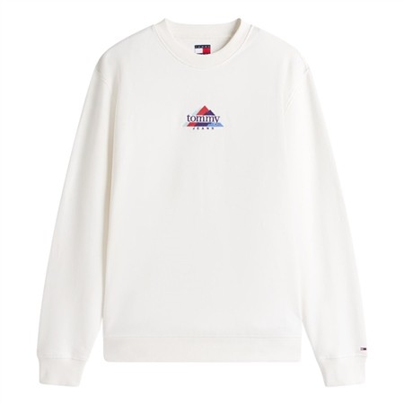 Tommy Jeans Mountain Logo Embroidery Terry Sweatshirt - Beige - S
