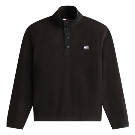 Tommy Jeans Back Logo Relaxed Polar Fleece Sweatshirt - Black - S