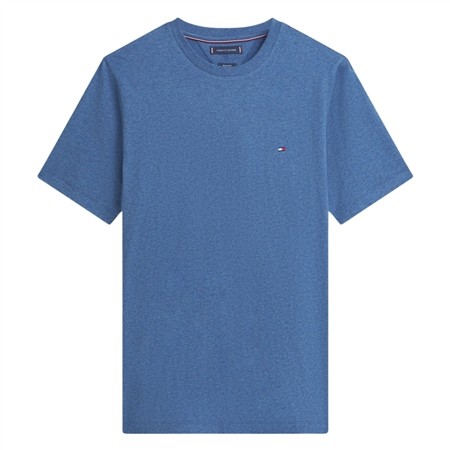 Tommy Hilfiger Flag Embroidery Crew Neck T-Shirt - Marl Blue - XL
