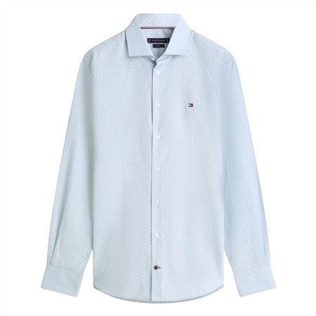 Tommy Hilfiger Poplin Mini Print Shirt - Blue - L