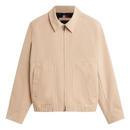 Tommy Hilfiger Packable Water Repellent Zip-Thru Ivy Jacket - Beige - XL