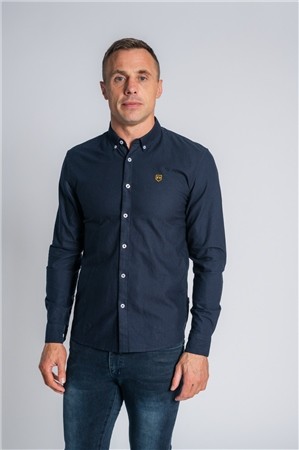 Xv Kings Tesoni Long Sleeve Oxford Shirt - Navy - M