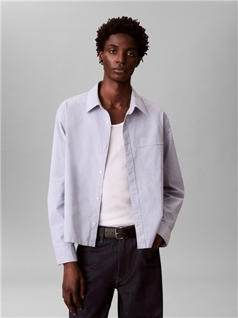 Calvin Klein Jeans Oxford Cropped Shirt - M