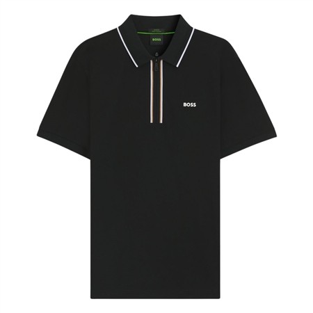 Boss Philix Stretch-Cotton Polo Shirt - Black - L