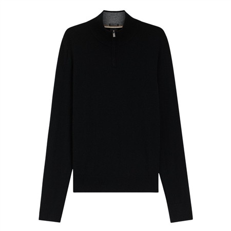Boss H-Hemarlo Half Zip Sweater - Black - L