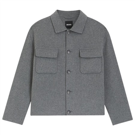 Boss C-Caden-Wool Overshirt Jacket - Grey - 38
