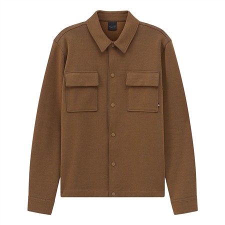 Bugatti Mens Knitted Shacket - Brown - L