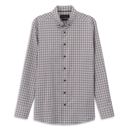 Bugatti Casual Check Pattern Shirt - Brown - XL