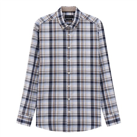 Bugatti Casual Check Pattern Shirt - Blue - M
