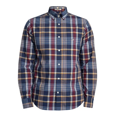 Gant Mens Classic Poplin Check Shirt - Blue - XL
