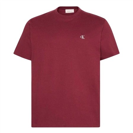 Calvin Klein Jeans Embroidered Monogram Logo Relaxed T-Shirt - Red - XL