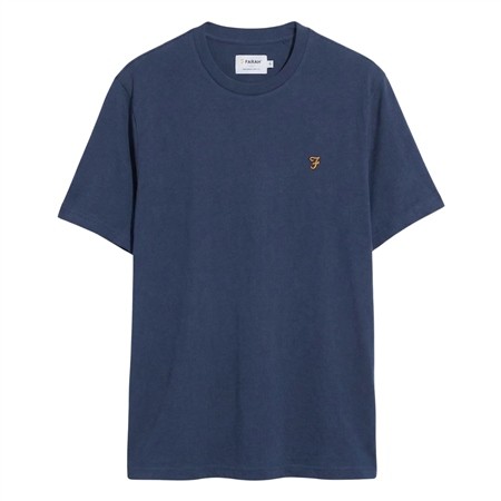 Farah Danny Organic Cotton Regular Fit T-shirt - River Blue - S