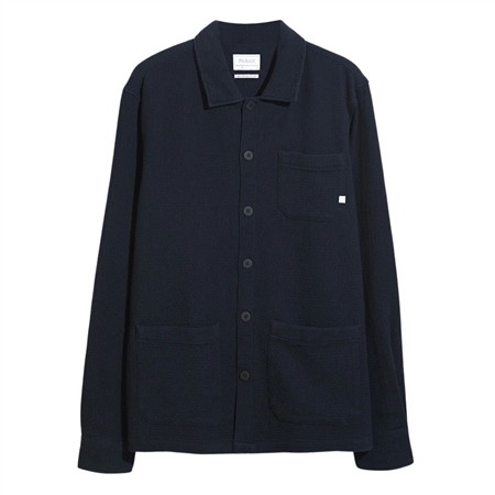 Farah Castlefield Waffle Overshirt - Navy - S