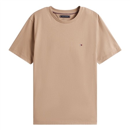 Tommy Hilfiger Flag Embroidery Crew Neck T-Shirt - Beige - XL