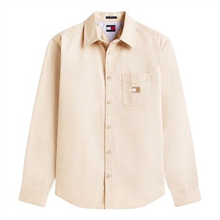 Tommy Jeans Washed Twill Shirt - Beige - XL