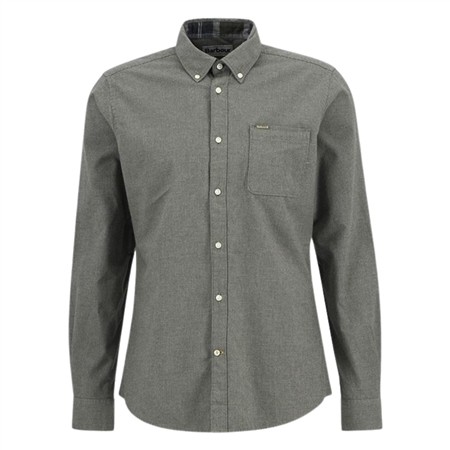 Barbour Huntly Houndstooth Tailored Shirt - Green - L