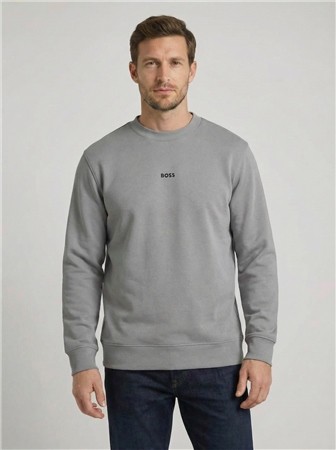 Boss Wesmallcrew Relaxed-fit Sweatshirt - Grey - M