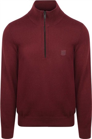 Boss Kanobix_S Zip-neck Sweater- Red - XL