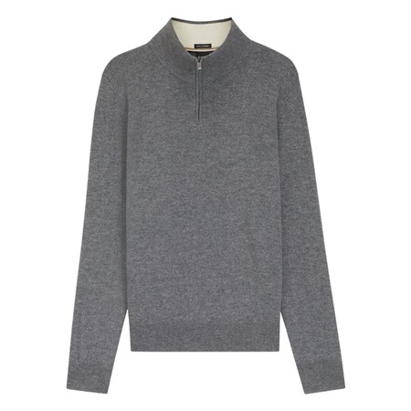 Boss H-Hemarlo Half Zip Sweater - Grey - L