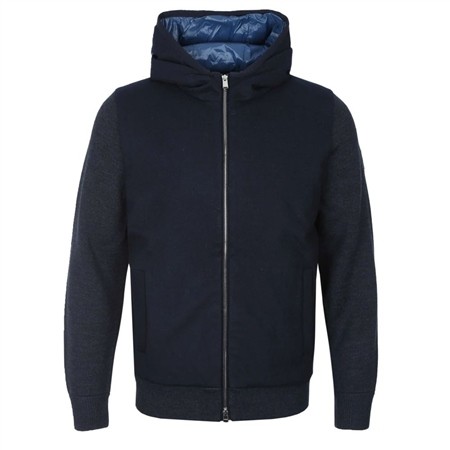 Boss P-Heflo Knitted Hooded Jacket - Navy - L