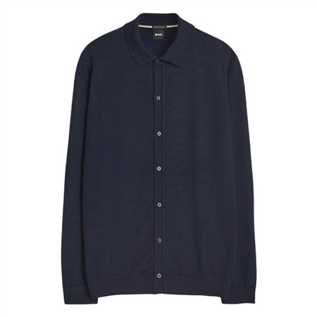 Boss Helbert Button Through Knitted Cardigan - Navy - L