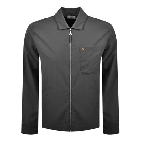 Farah Fintoni Zipped Overshirt - Grey - M