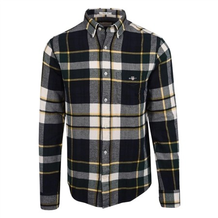 Gant Flannel Check Shirt - Green - XL