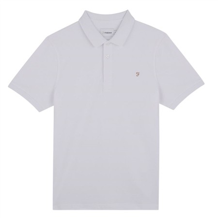 Farah Blanes Organic Cottont Polo Shirt  - White - XL