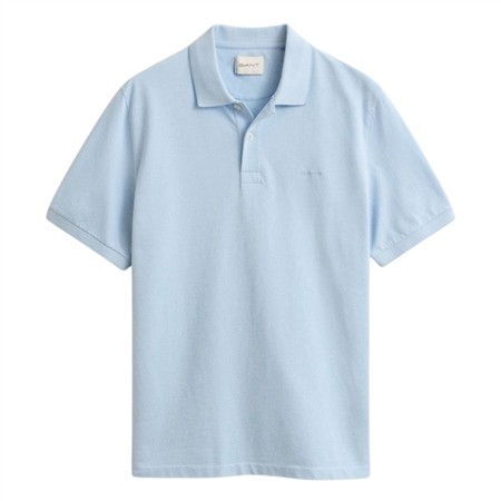 Gant 2 Tone Ss Polo Shirt - Sky Blue - 2XL