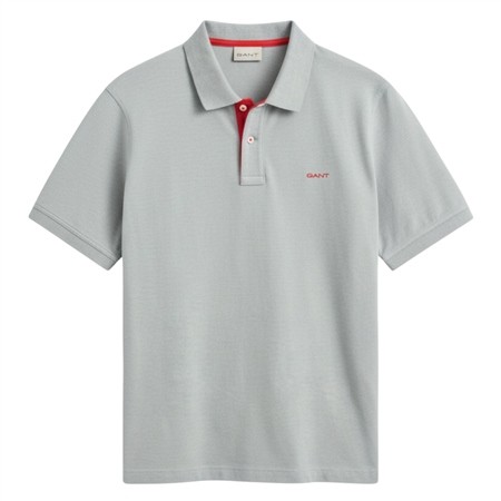 Gant Reg Contrast Pique Ss Polo Shirt - Grey - 2XL