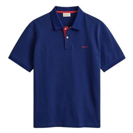 Gant Reg Contrast Pique Ss Polo - Navy - XL