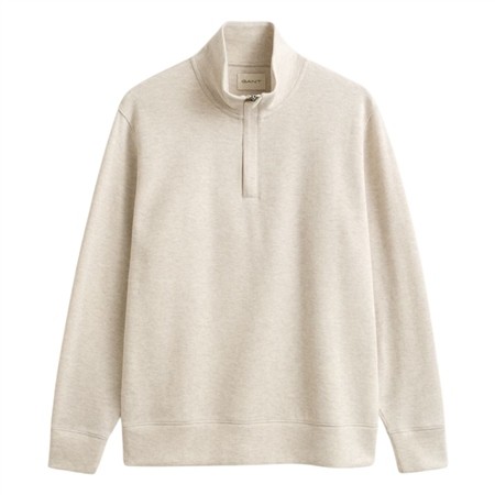 Gant Light Sacker Rib Half-Zip Sweatshirt - Beige - XL