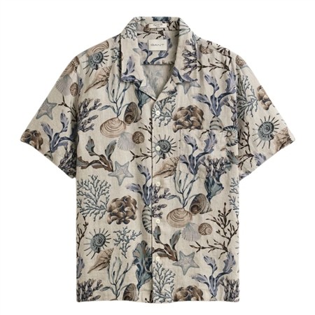 Gant Camp Collar Shirt - Beige - L