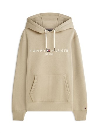 Tommy Hilfiger Logo Embroidery Fleece Hoodie M03 - Beige - M