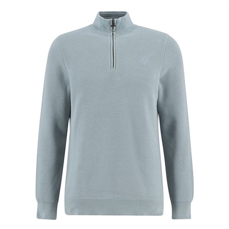 Barbour Essential Honeycomb Half Zip Sweater - Blue - XL