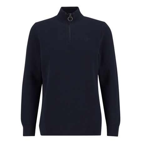 Barbour Essential Honeycomb Half Zip Sweater - Navy - XL